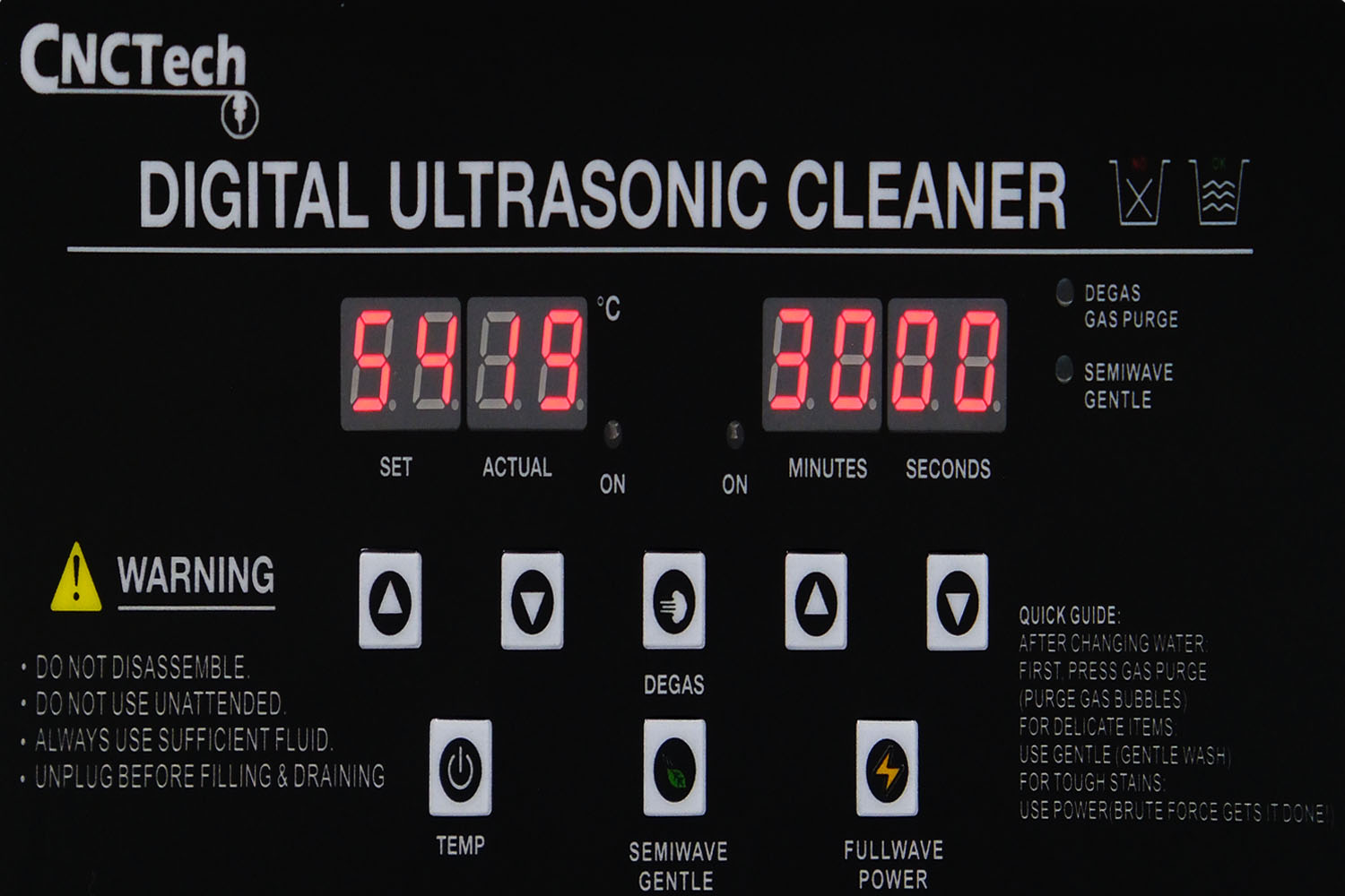 Ultrazvukový čistič GX40A panel